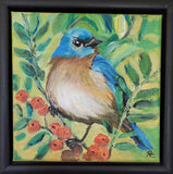 Bird on branch I (20x20cm)