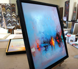 Vivid outlines (50x60cm) - Danish Gallery - Moderne, abstrakte malerier. Online galleri med original, unik kunst til din bolig. 
