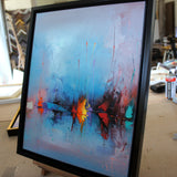 Vivid outlines (50x60cm) - Danish Gallery - Moderne, abstrakte malerier. Online galleri med original, unik kunst til din bolig. 