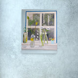 Window with vases (80x90cm)