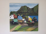 The village on the outskirts (60x60cm)