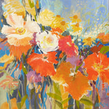 Dance with colours V (40x40cm) - Danish Gallery - Moderne, abstrakte malerier. Online galleri med original, unik kunst til din bolig. 