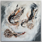 Free Spirit 71 (80x80cm) - Danish Gallery - Moderne, abstrakte malerier. Online galleri med original, unik kunst til din bolig. 