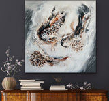 Free Spirit 71 (80x80cm) - Danish Gallery - Moderne, abstrakte malerier. Online galleri med original, unik kunst til din bolig. 