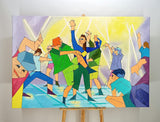 Dance (150x100cm) - Danish Gallery - Moderne, abstrakte malerier. Online galleri med original, unik kunst til din bolig. 