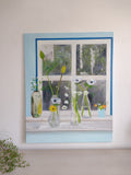 Window with vases (80x90cm)