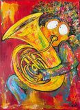 Tuba in red (60x80cm)