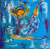 The fat ballet dancer under the sea (80x80cm)