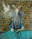 The White Raven (100x120cm) - Danish Gallery - Moderne, abstrakte malerier. Online galleri med original, unik kunst til din bolig. 
