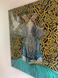 The White Raven (100x120cm) - Danish Gallery - Moderne, abstrakte malerier. Online galleri med original, unik kunst til din bolig. 