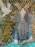 The White Raven (100x120cm) - Danish Gallery - Moderne, abstrakte malerier. Online galleri med original, unik kunst til din bolig. 