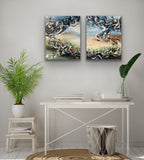 Love, Light, Energy IV + V (80x50cm) - Danish Gallery - Moderne, abstrakte malerier. Online galleri med original, unik kunst til din bolig. 