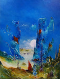 Silence in time (60x80cm) - Danish Gallery - Moderne, abstrakte malerier. Online galleri med original, unik kunst til din bolig. 