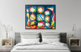 Blue Symphony (100x80cm) - Danish Gallery - Moderne, abstrakte malerier. Online galleri med original, unik kunst til din bolig. 