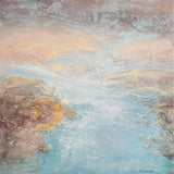 Turquoise Morning II (60x60cm) - Danish Gallery - Moderne, abstrakte malerier. Online galleri med original, unik kunst til din bolig. 