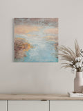 Turquoise Morning II (60x60cm) - Danish Gallery - Moderne, abstrakte malerier. Online galleri med original, unik kunst til din bolig. 