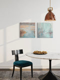 Turquoise Morning II (60x60cm) - Danish Gallery - Moderne, abstrakte malerier. Online galleri med original, unik kunst til din bolig. 