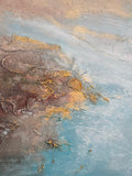 Turquoise Morning II (60x60cm) - Danish Gallery - Moderne, abstrakte malerier. Online galleri med original, unik kunst til din bolig. 