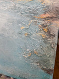 Turquoise Morning II (60x60cm) - Danish Gallery - Moderne, abstrakte malerier. Online galleri med original, unik kunst til din bolig. 