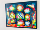 Blue Symphony (100x80cm) - Danish Gallery - Moderne, abstrakte malerier. Online galleri med original, unik kunst til din bolig. 