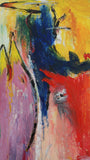 A woman thinking about a bull (63x143cm)