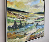 Landscape composition no. 2522 (80x80cm) - Danish Gallery - Moderne, abstrakte malerier. Online galleri med original, unik kunst til din bolig. 