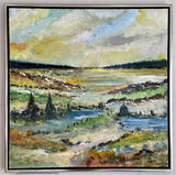 Landscape composition no. 2522 (80x80cm) - Danish Gallery - Moderne, abstrakte malerier. Online galleri med original, unik kunst til din bolig. 