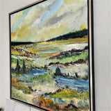 Landscape composition no. 2522 (80x80cm) - Danish Gallery - Moderne, abstrakte malerier. Online galleri med original, unik kunst til din bolig. 