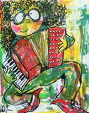 Accordion player (40x50cm)