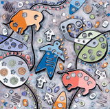 Viaggio nella storia - abstractism of the origins (60x60cm)