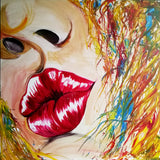 Red lips (80x80cm)